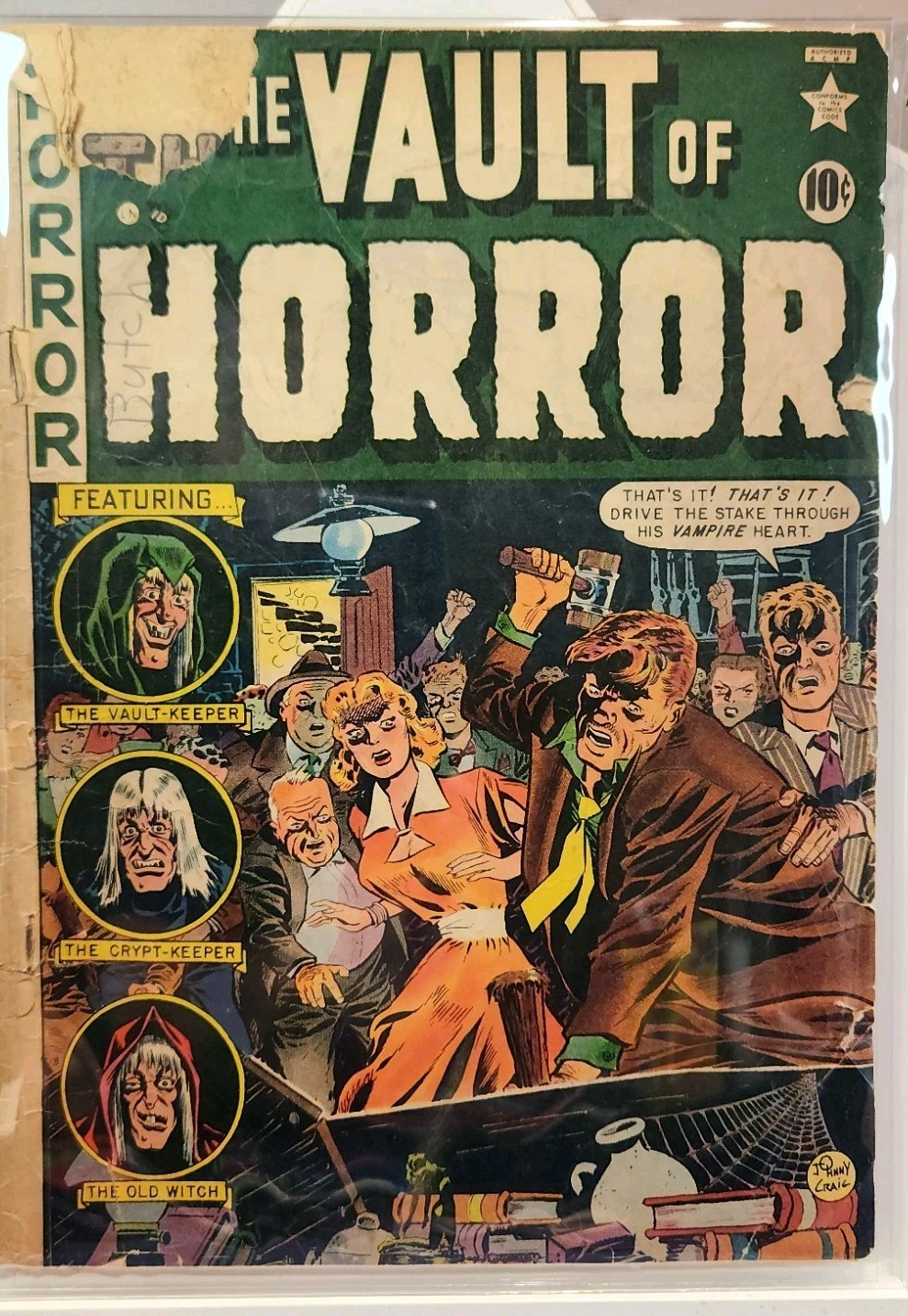 Vault of Horror #20 EC Comics August-September 1951 Johnny Craig Cover