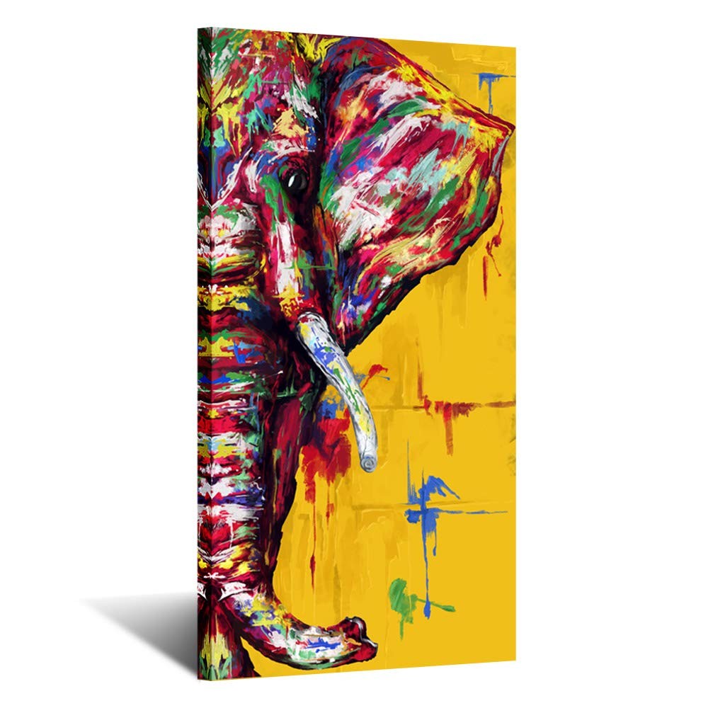 KREATIVE ARTS Original Design Large Contemporary Abstract Colourful Elephant