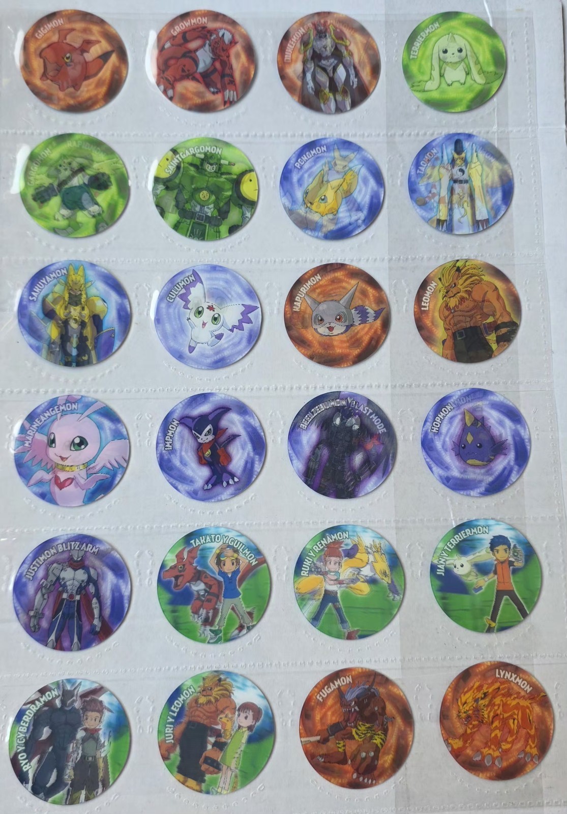 TAZOS 3D DIGIMON 3 FULL SET 50/50+9 SECRET TAZOS+ALBUM COLLECTOR TOEI ANIMATION
