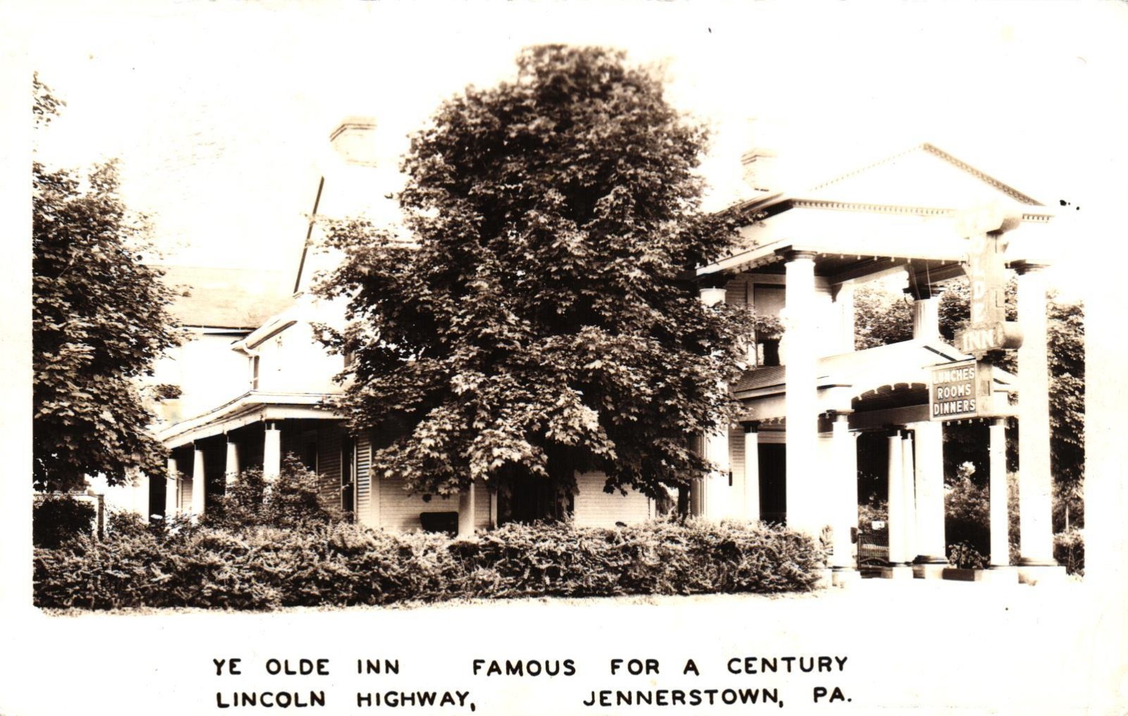 Lincoln Highway Pennsylvania - RPPC Ye Olde Inn, Jennerstown 1939