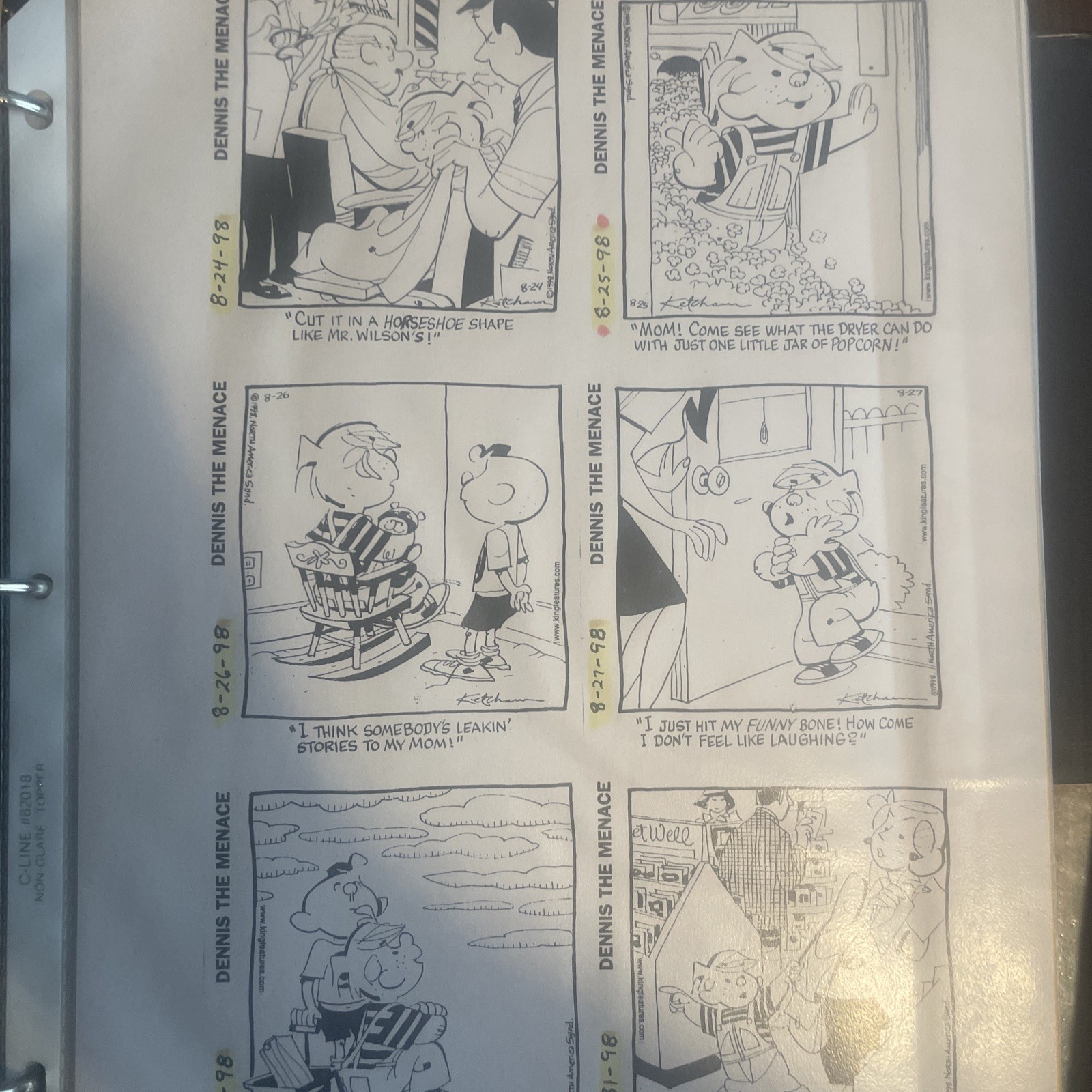 Dennis The Menace News Paper Proof Set 1995-2001. Complete In 2 Binders 🔥🔥🔥 Dennis The Menace News Paper Proof Set 1995-2001. Complete In 2 Binders 🔥🔥🔥