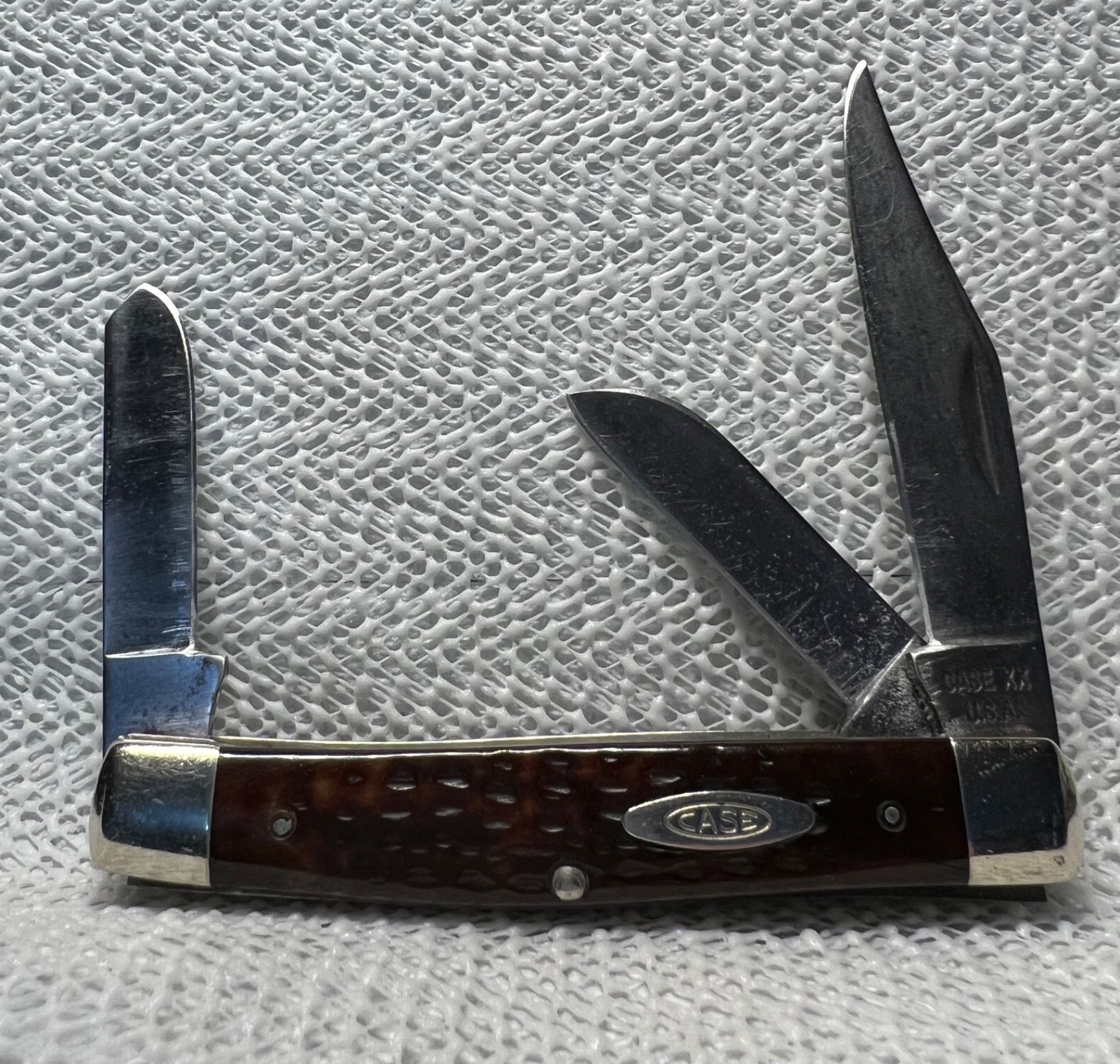 Case XX USA 6392 (1965-69) Stockman Brown Bone handle 3 blades