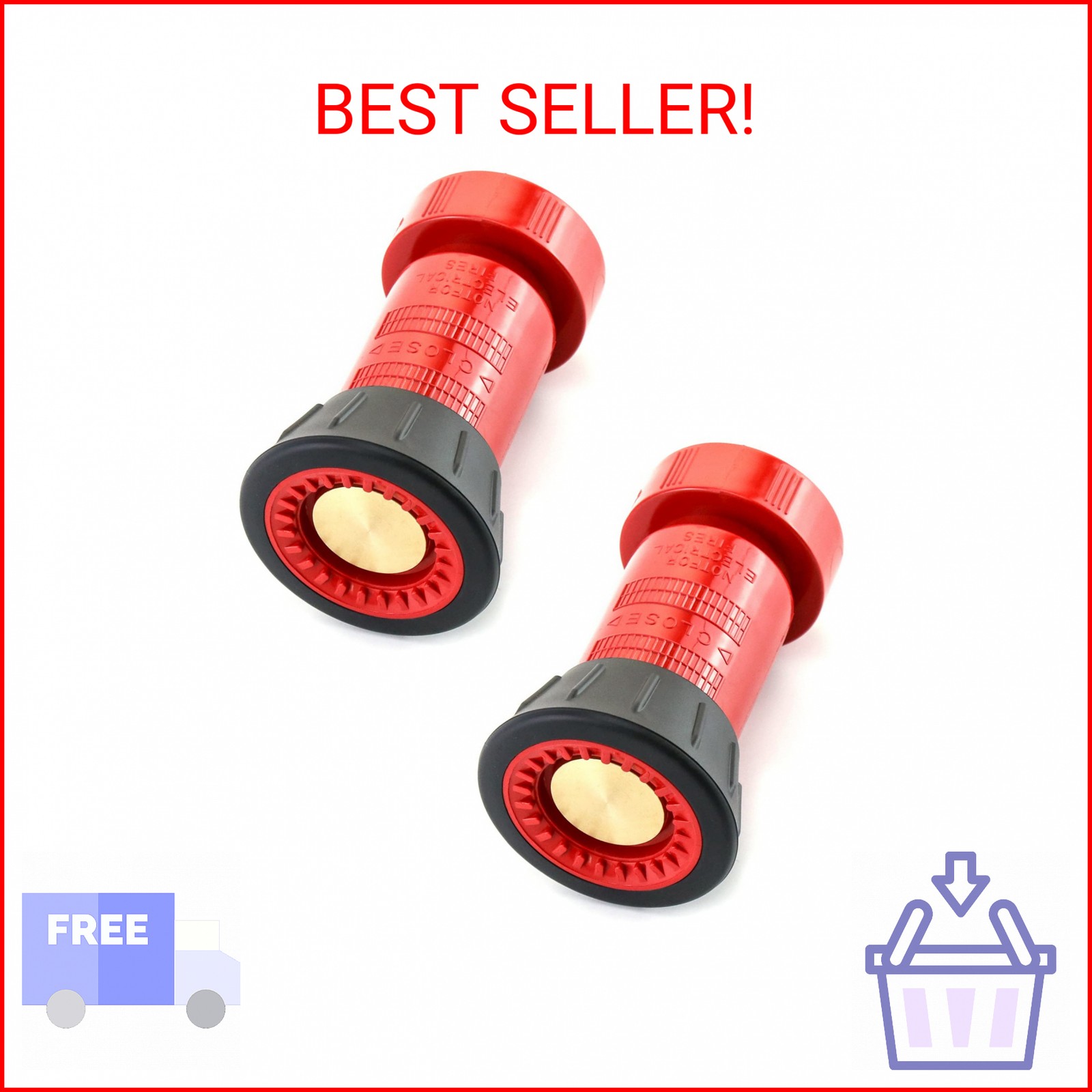 QWORK Fire Hose Nozzle, 1-1/2\