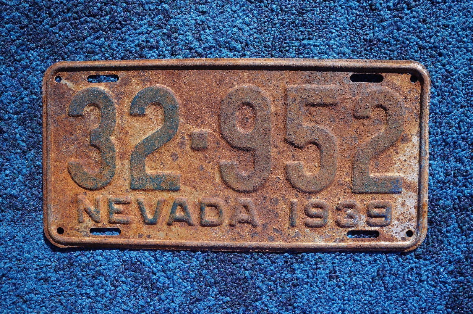 1939 NEVADA License Plate 1939 NEVADA License Plate