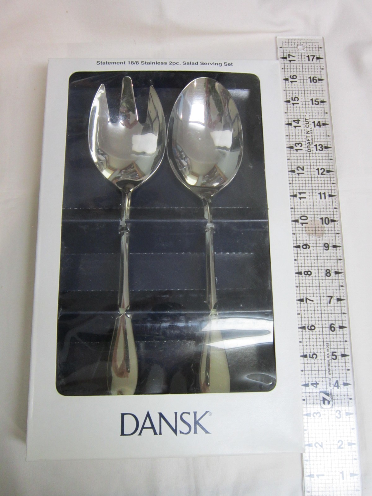 New Dansk Statement 2 Pc. Salad Serving Set- 18/8 Stainless- 12\