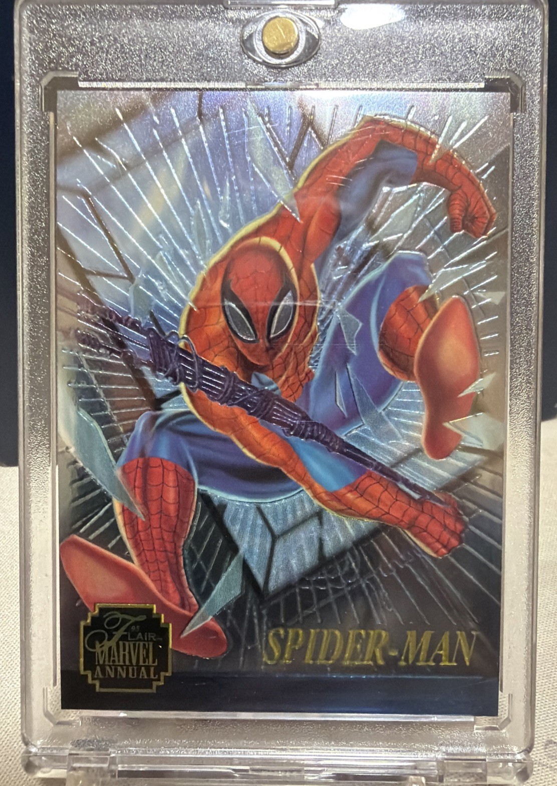 1995 Flair Marvel Annual #1 Spider-Man CHromium NM+