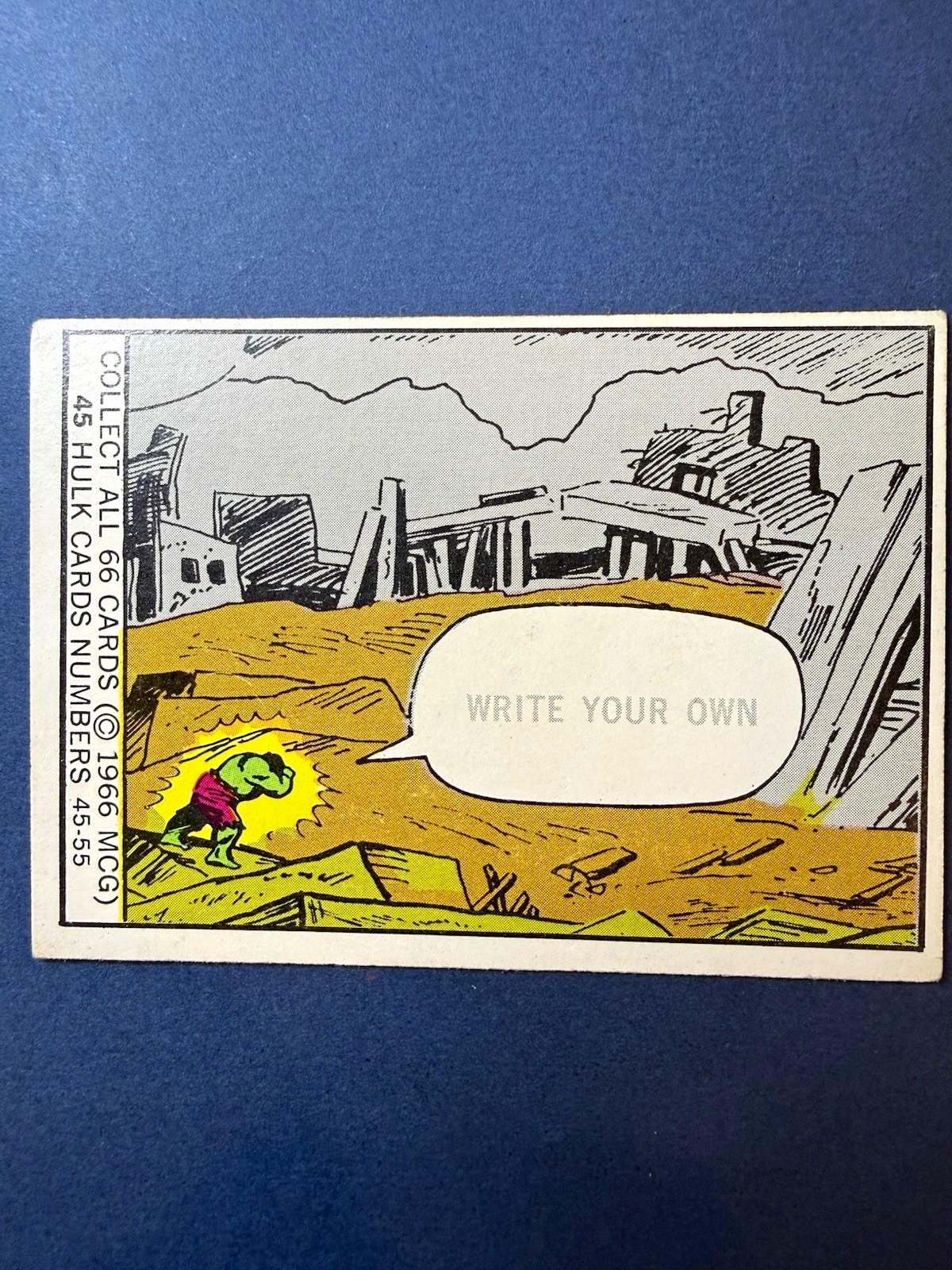 MCG 1966 Incredible Hulk #45  RC Write Your Own Card