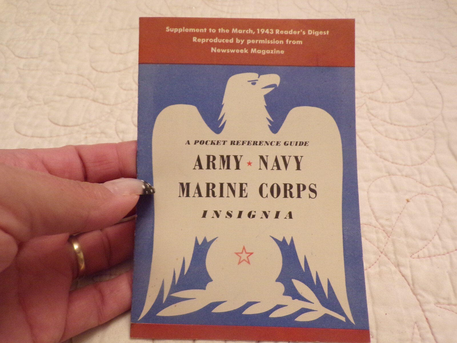 VTG Reprint Not Dated Army-Navy-Marine Corps Insignia VTG Reprint Not Dated Army-Navy-Marine Corps Insignia