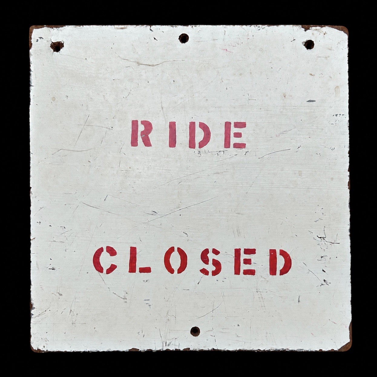 Vintage Gillian’s Wonderland Pier Ride Closed Sign Ocean City NJ Amusement Park Vintage Gillian’s Wonderland Pier Ride Closed Sign Ocean City NJ Amusement Park