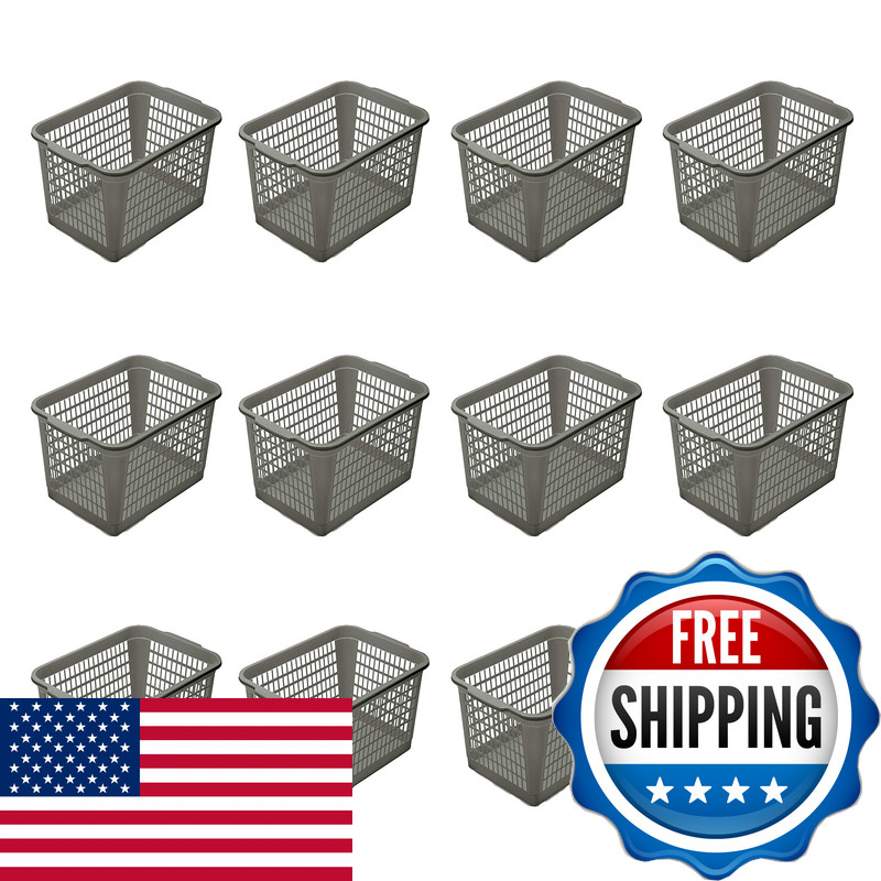 Ybm Home 12-Pack Plastic Storage Basket For Office Drawer Desktop And Classroom