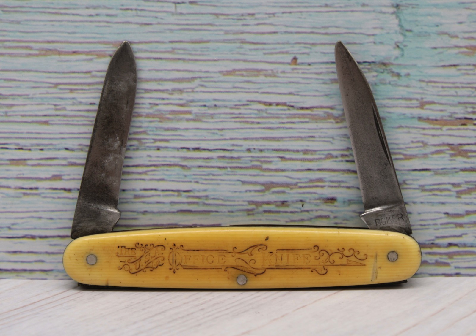 RARE 1928-1930 Script Boker Tang Stamp - The U.S.A. Office Knife