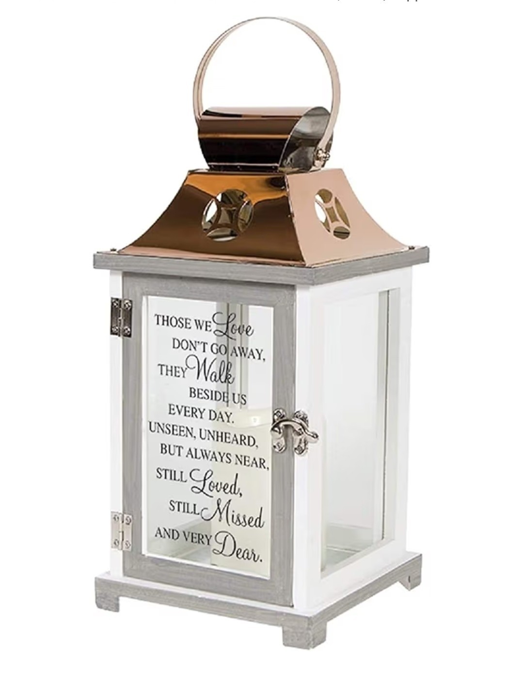 Walk Beside Us Memorial Lantern, Lanterns & Lamps for Lost Love Ones, White Walk Beside Us Memorial Lantern, Lanterns & Lamps for Lost Love Ones, White