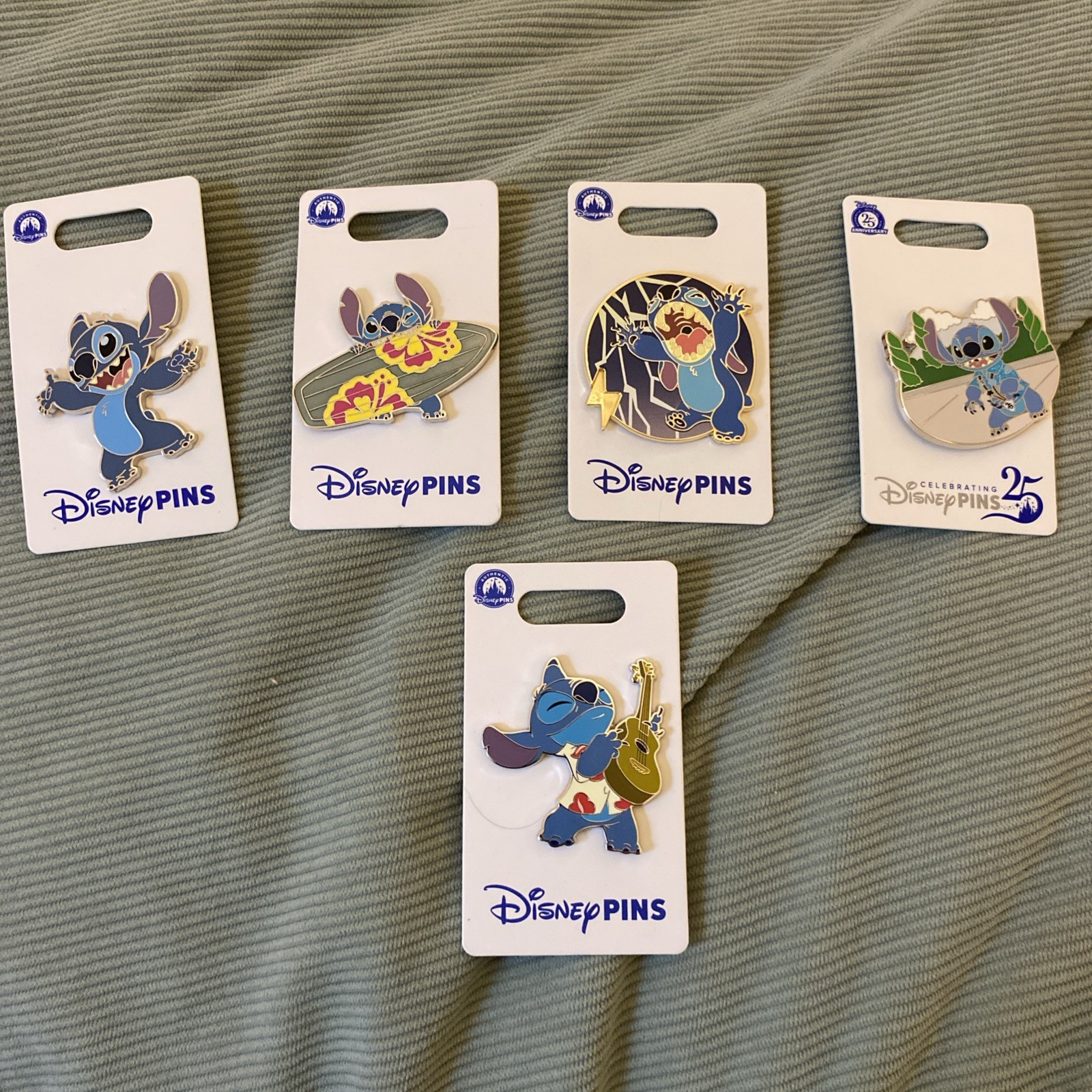 Disney Lilo & Stitch Stitch Character Mixed Lot Bundle of 5 Disney Pins