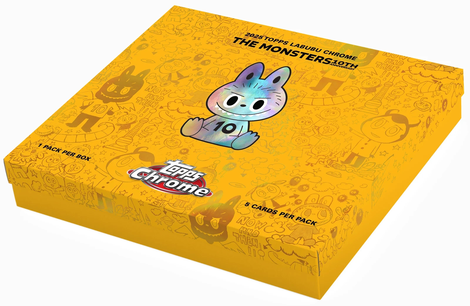 2025 TOPPS LABUBU CHROME The Monsters 10th Anniversary HOBBY BOX Brand New QTY