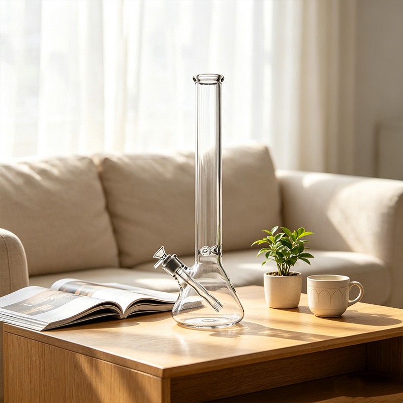 NEW 18Inch Glass Bong Super Heavy Glass Water Pipe Thickness Glass Beaker Bongs