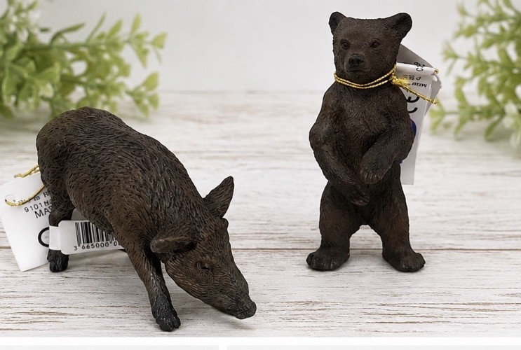Papo Figurines Wild Boar And Standing bear Cub NWT Lot Of 2