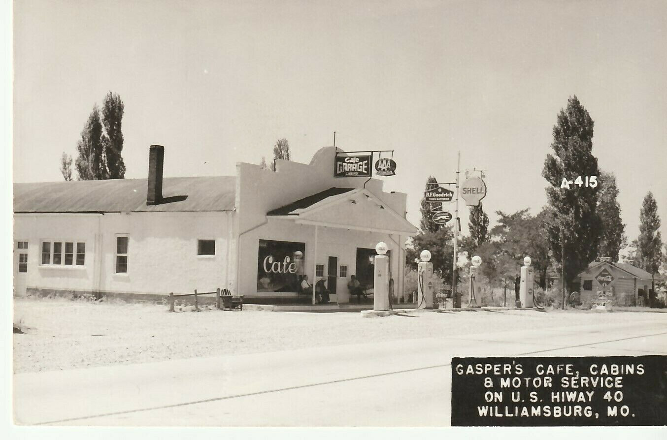 Gasper\'s Cafe, Cabins, & Motor Service. U.S. 40 Hiway Missouri