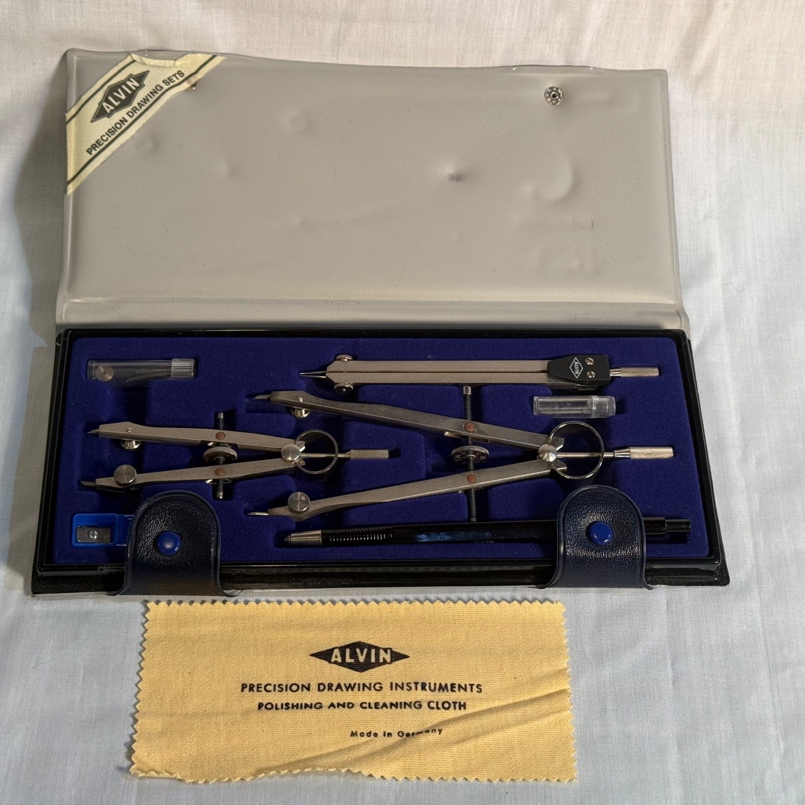 Alvin 795B Precision Drawing Drafting Instruments Set Germany in Case