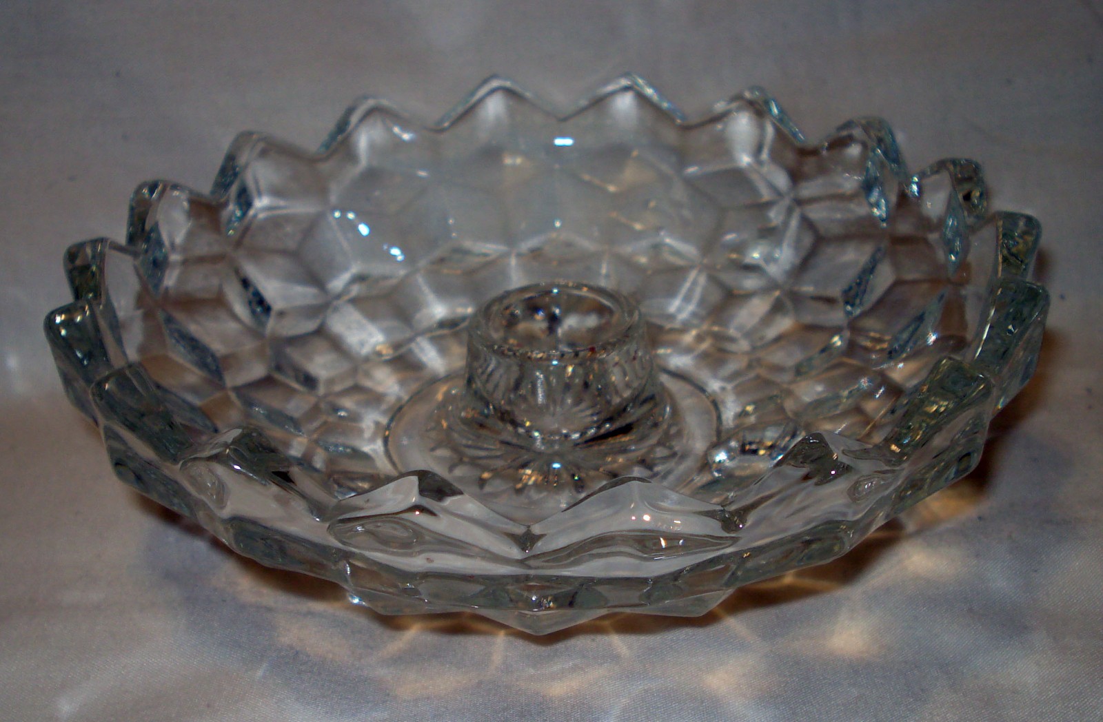 Vntg Indiana Whitehall Fostoria American Footed Taper Candlestick Candle Holder Vntg Indiana Whitehall Fostoria American Footed Taper Candlestick Candle Holder