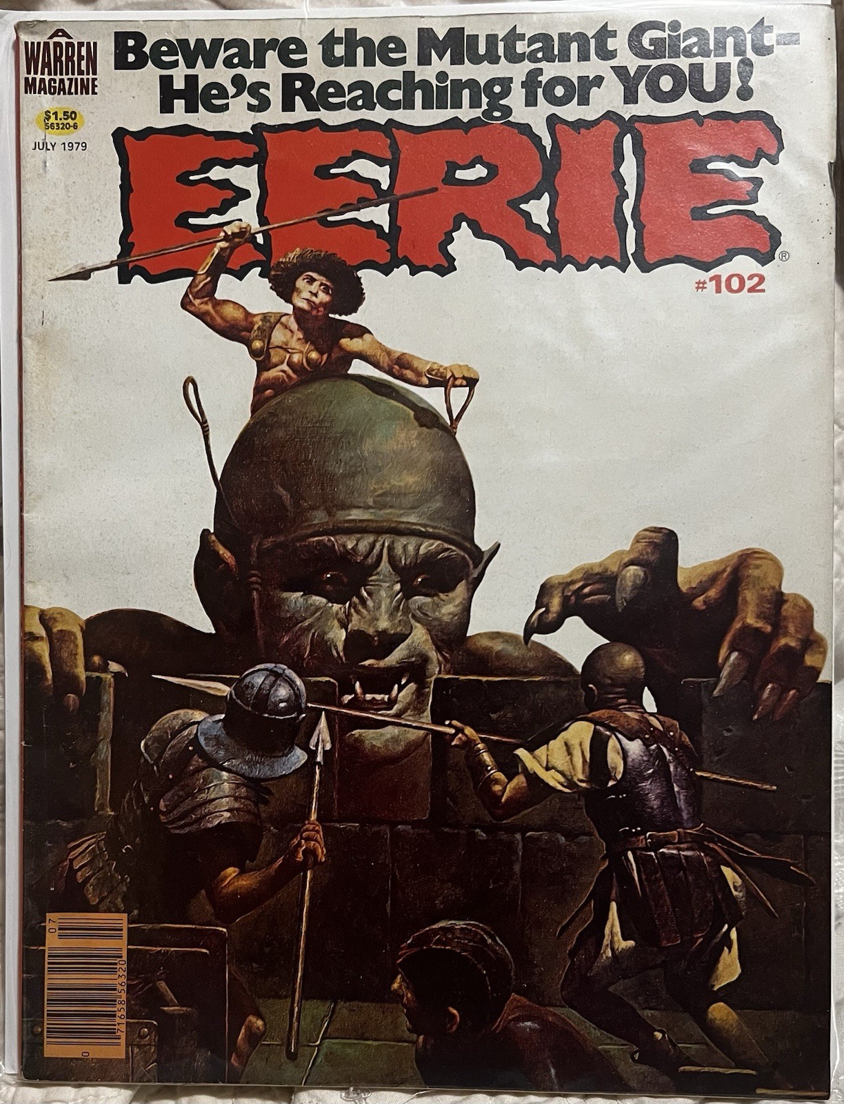 Eerie # 102 (Warren Publishing July 1979) Beware the Mutant Giant Reaching 4 You