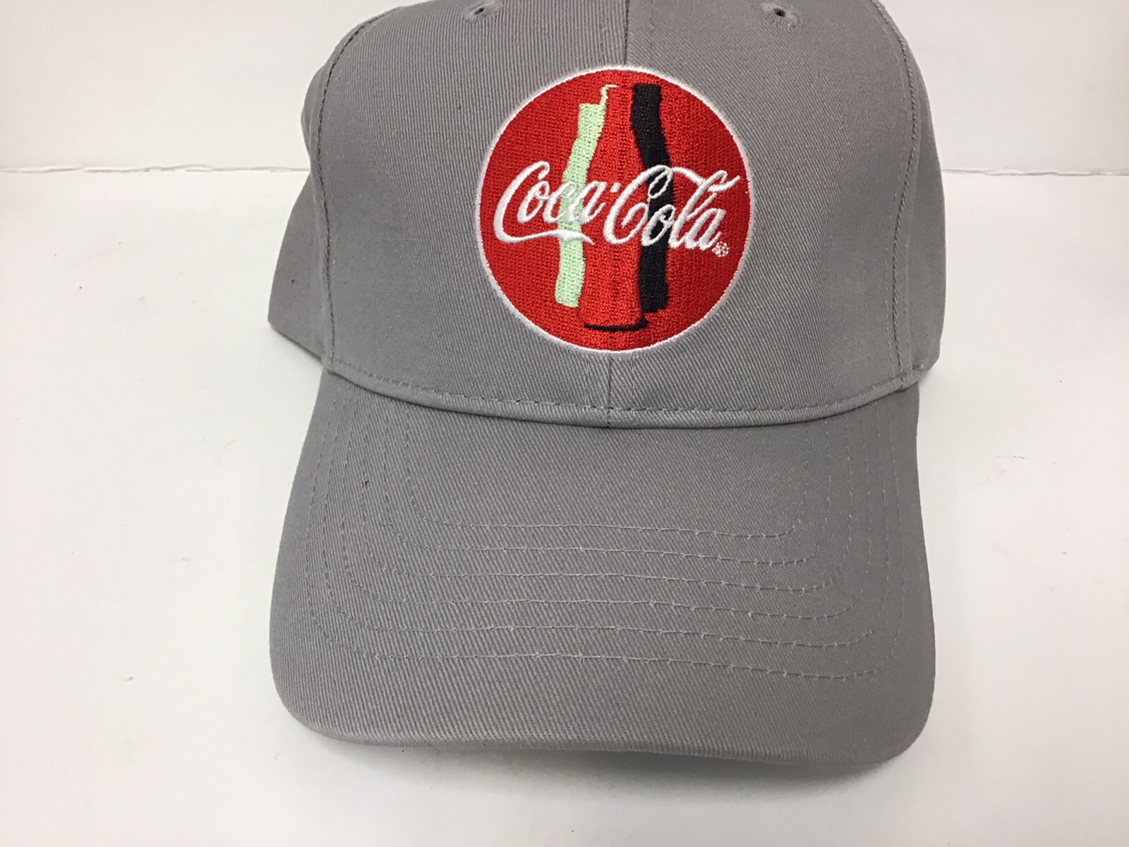 Trucker Hat Coca Cola Coke Grey Multicolor Bottle Logo Nice New