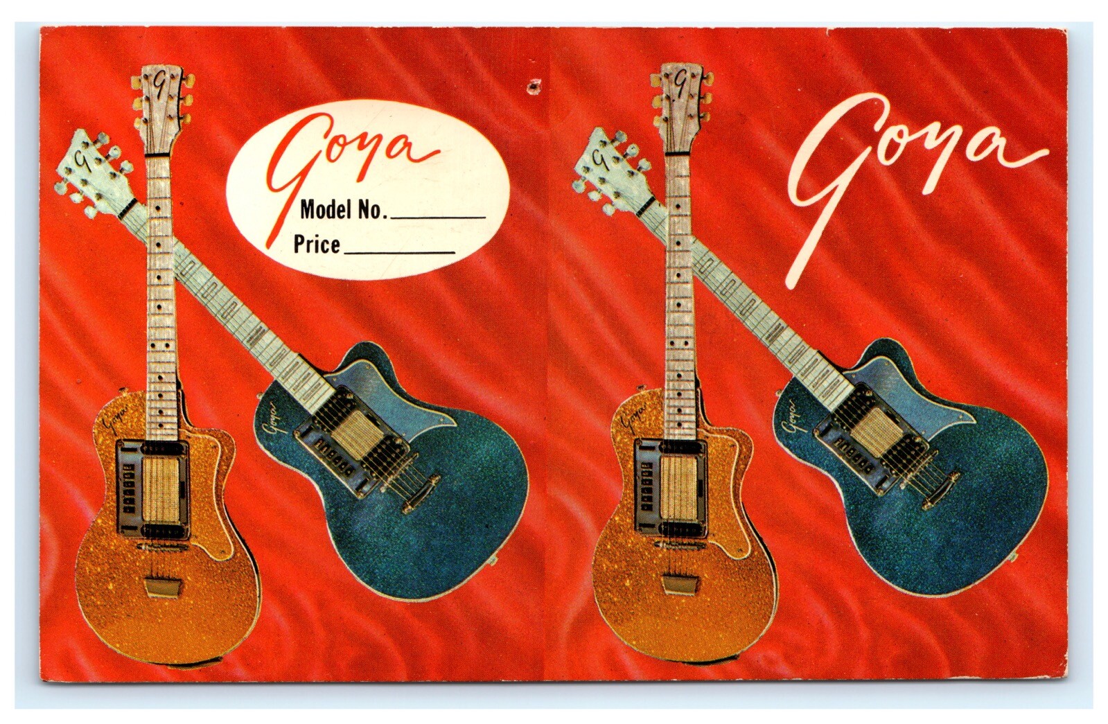 Goya Guitars Advertising Postcard 1967 New York NY F7