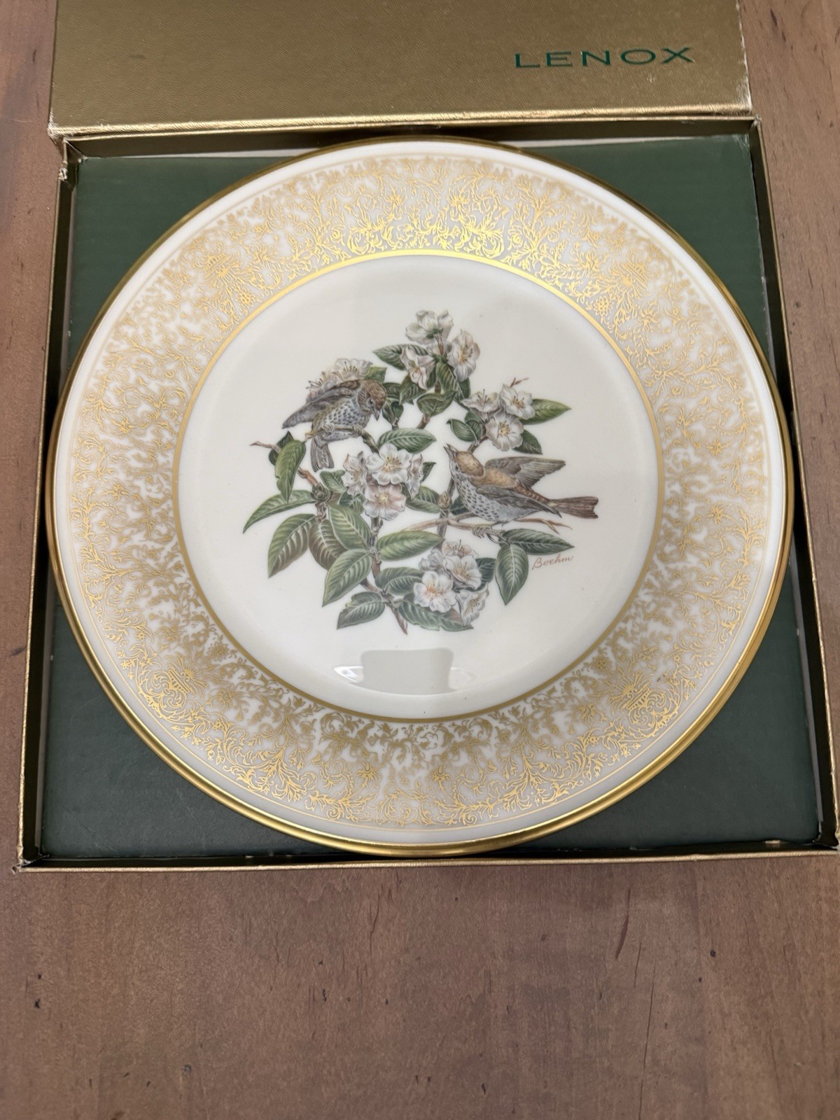 1970 LENOX FINE CHINA COLLECTORS PLATE EDWARD BOEHM BIRD THE WOOD THRUSH 1970 LENOX FINE CHINA COLLECTORS PLATE EDWARD BOEHM BIRD THE WOOD THRUSH
