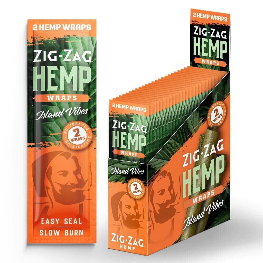 ZIG ZAG Natural 50 Wrap ISLAND VIBES  Full Box 25 Pouch of 2 each
