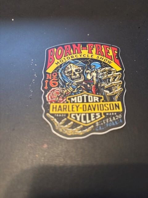 BORN FREE HD MOTORCYCLE SHOW CUSTOM STICKER SET 3\