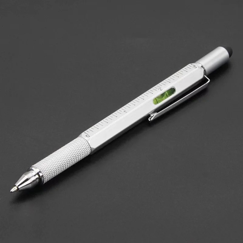 7-in-1 Multifunctional Multi-Tool Pen with Screwdriver, Ruler, Level, Stylus & B