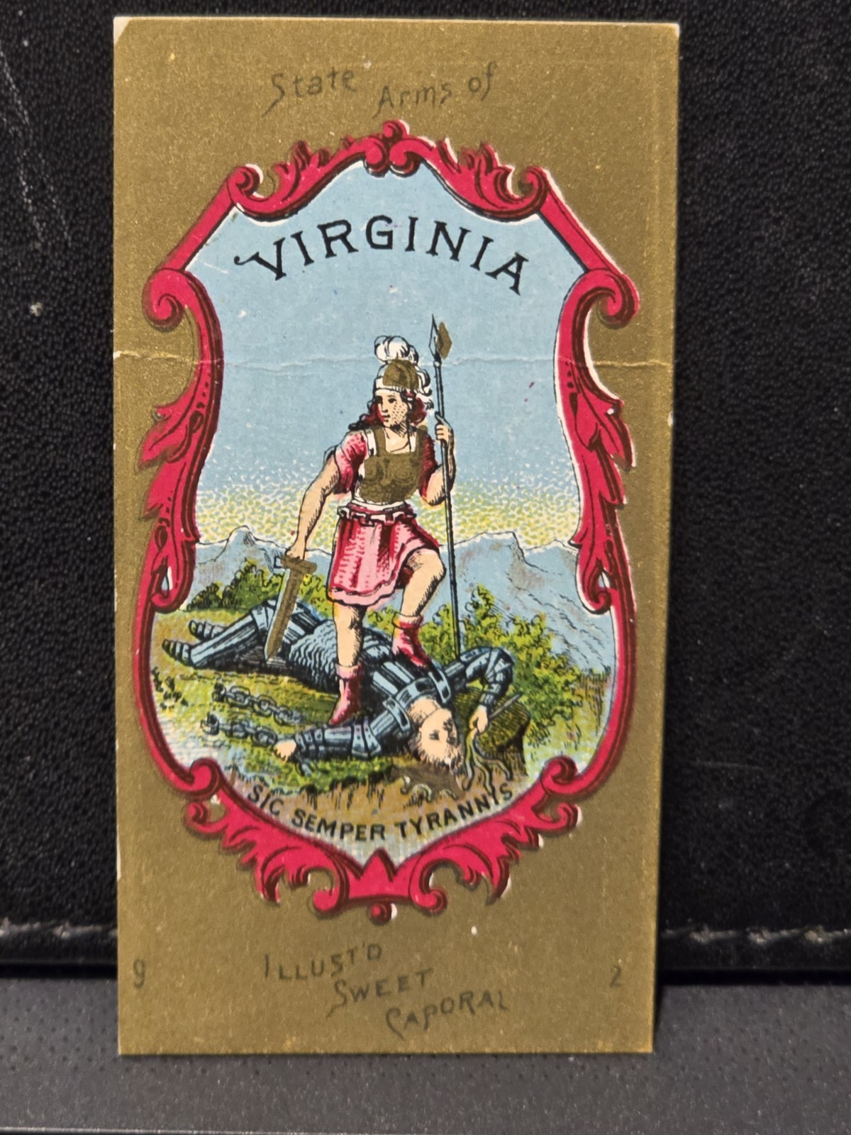 1886 KINNEY N224, #284, SERIES-C, VIRGINIA STATE SEAL