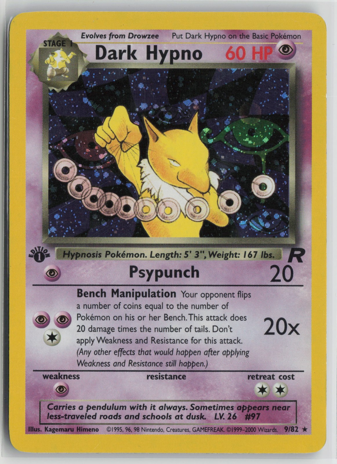 Dark Hypno (9) Holo Rare Holo TR 09/82 MP