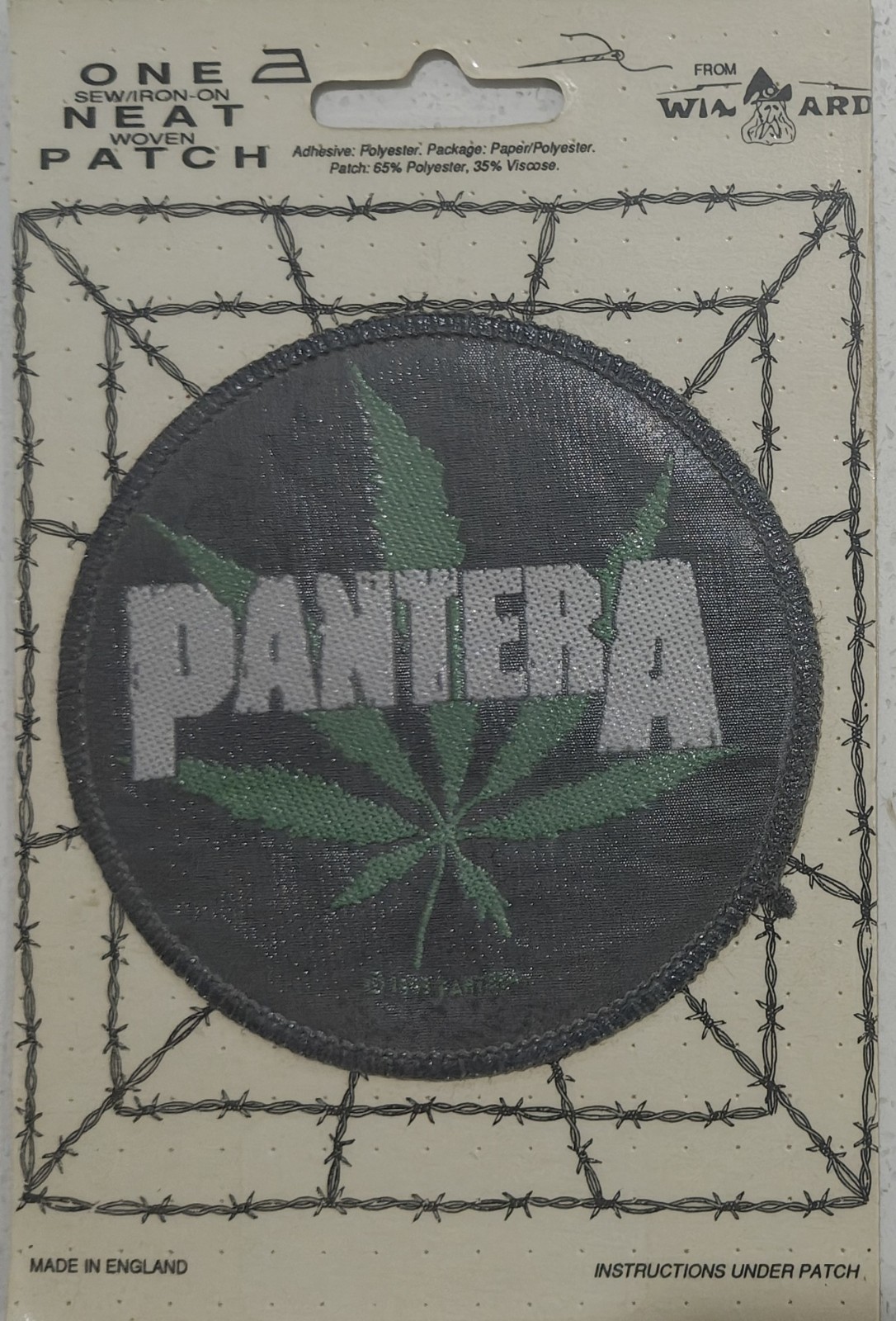 ☠️ Original 1993' Official Merch Pantera~ Patch 33' yrs' old ~ 