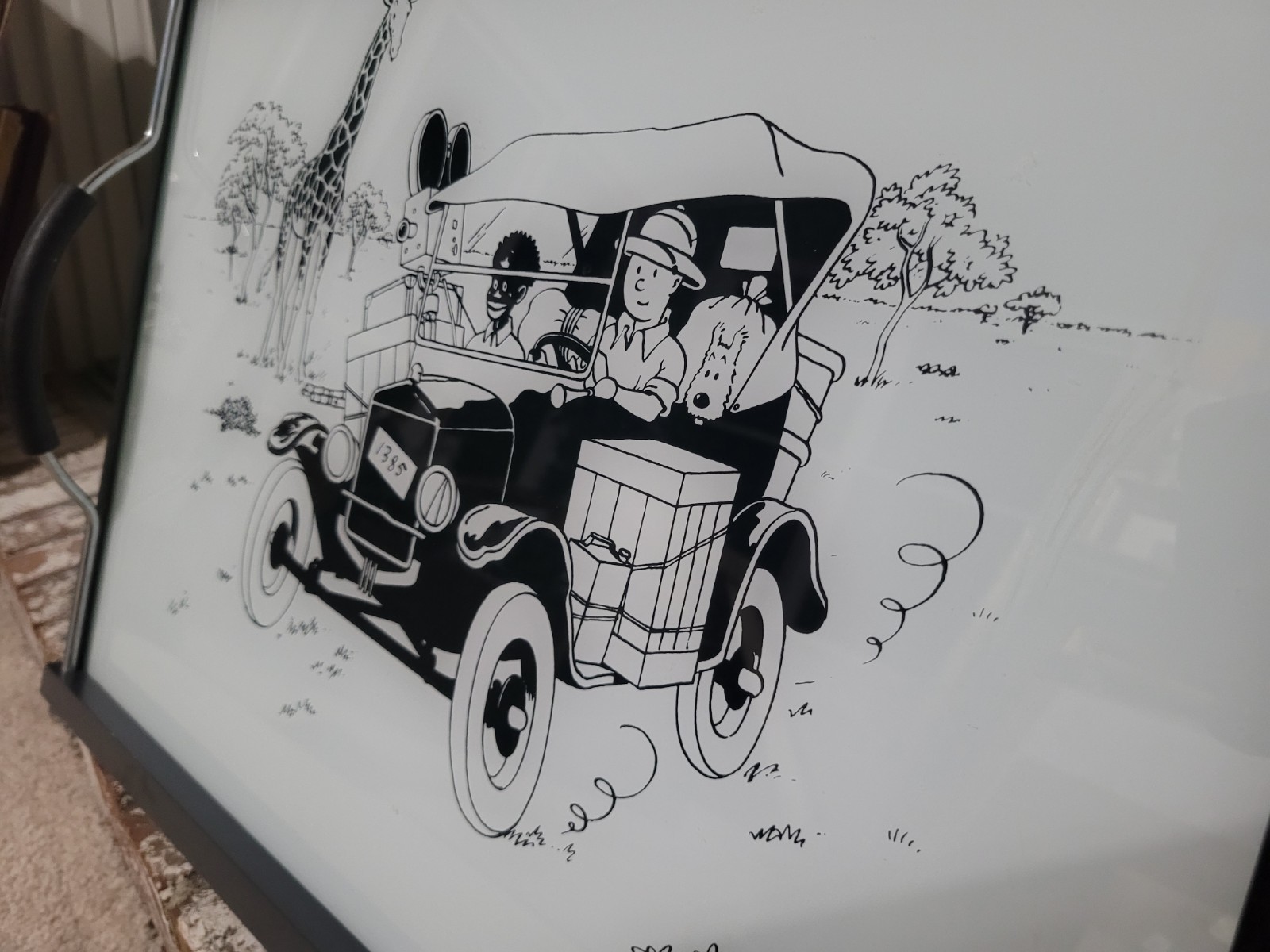 RARE Vintage Herge TINTIN Au Congo Service Tray W/ Handles 14\