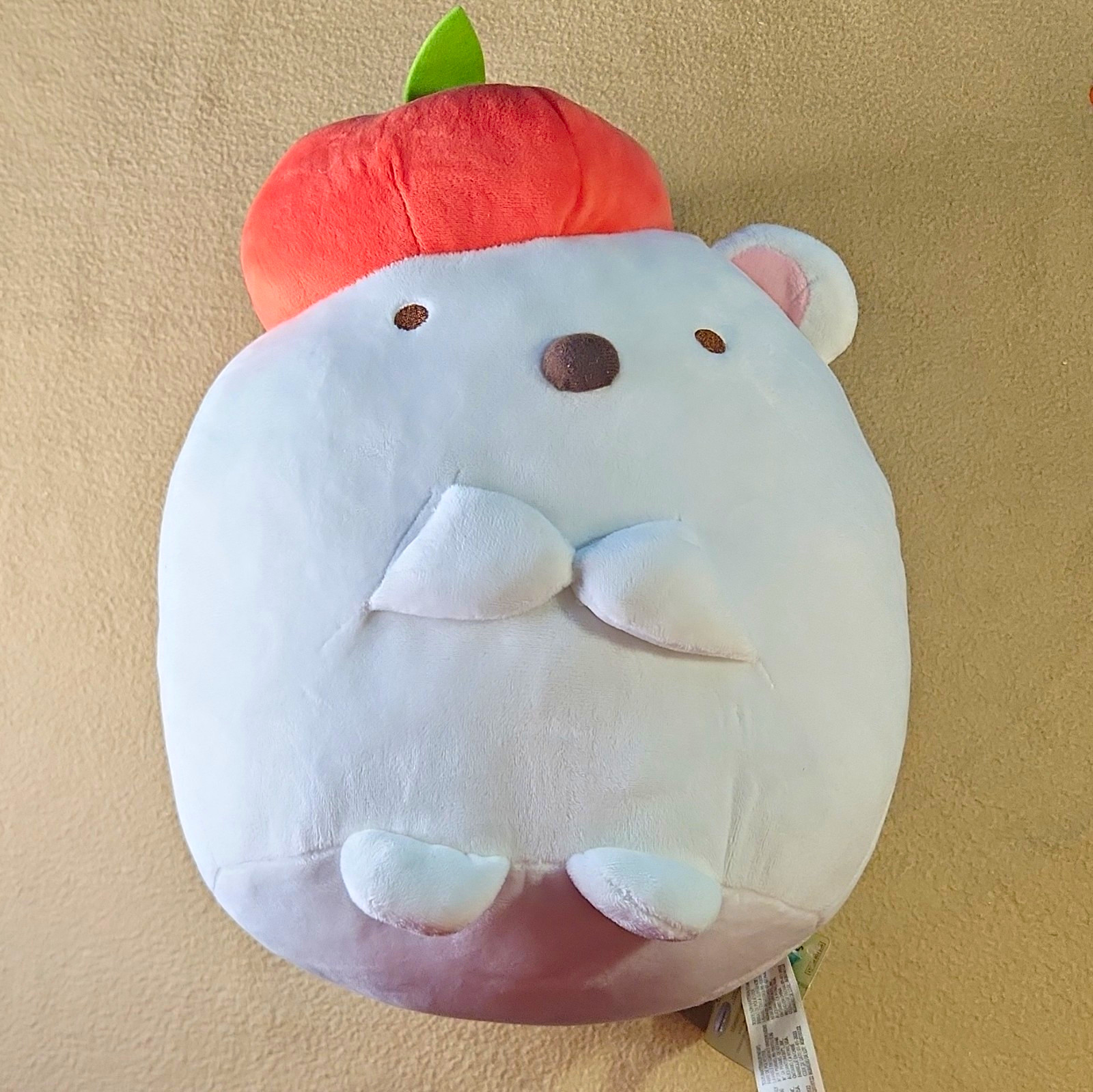 San-X Sumikko Gurashi Shirokuma Apple Hat Plush Stuffed Animal 12in GS2919 San-X Sumikko Gurashi Shirokuma Apple Hat Plush Stuffed Animal 12in GS2919