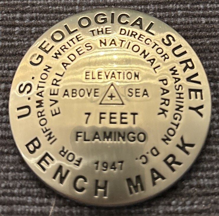 Everglades National Park Souvenir US Geological Survey Bench Mark Fridge Magnet Everglades National Park Souvenir US Geological Survey Bench Mark Fridge Magnet