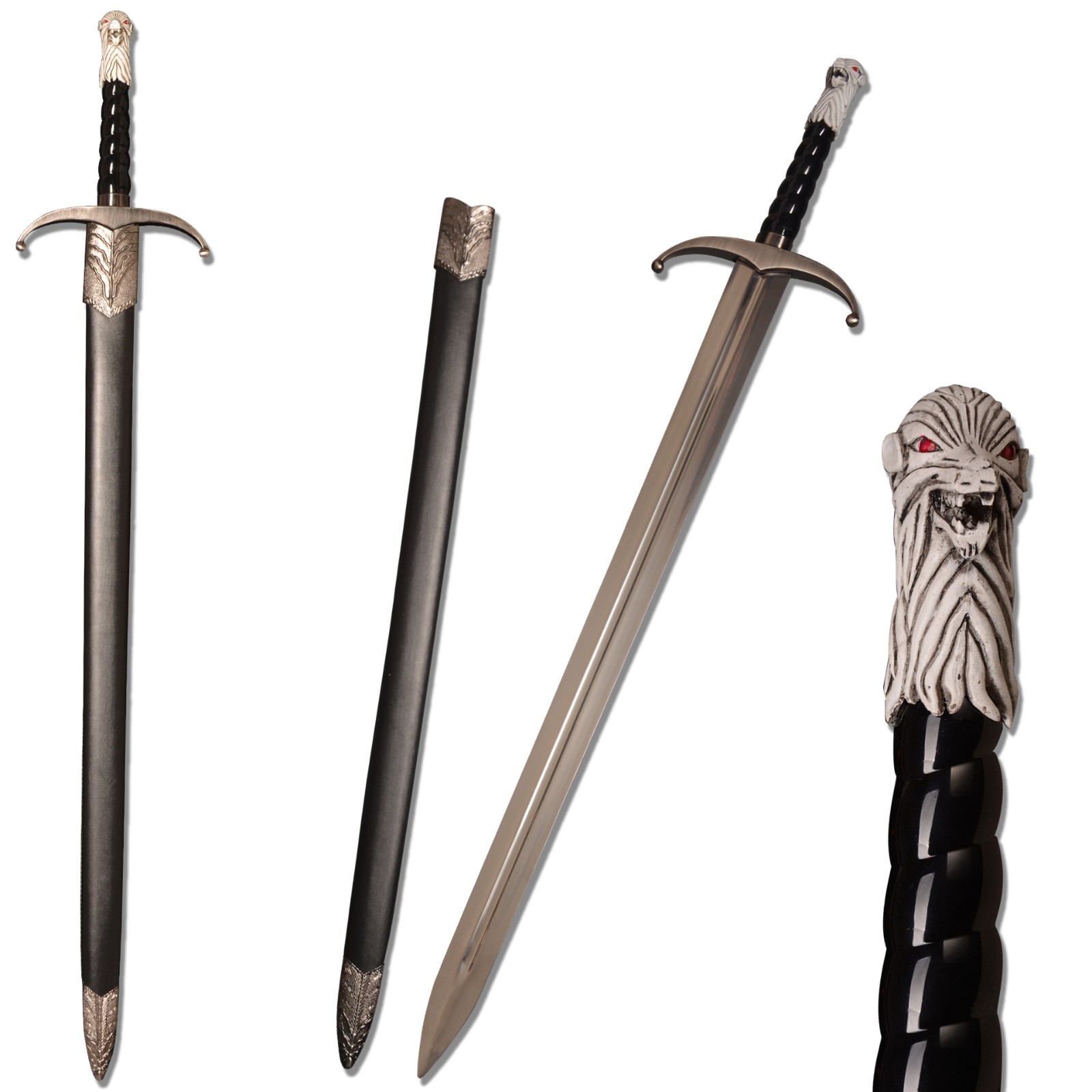 Longclaw‑Style Metal Fantasy Sword,House‑Stark Inspired  Prop, for Cosplay