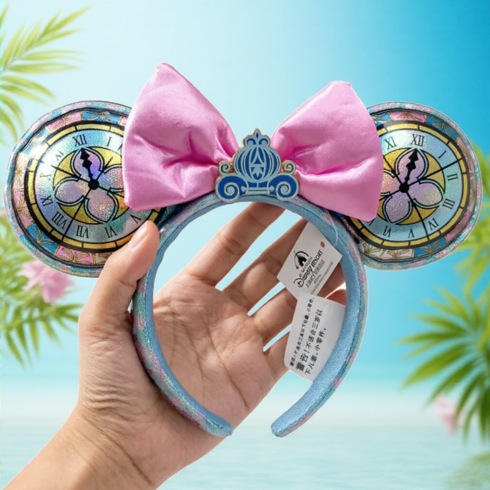 Disney- Parks Loungefly Princess Stained Glass Cinderella Minnie Ears Headband