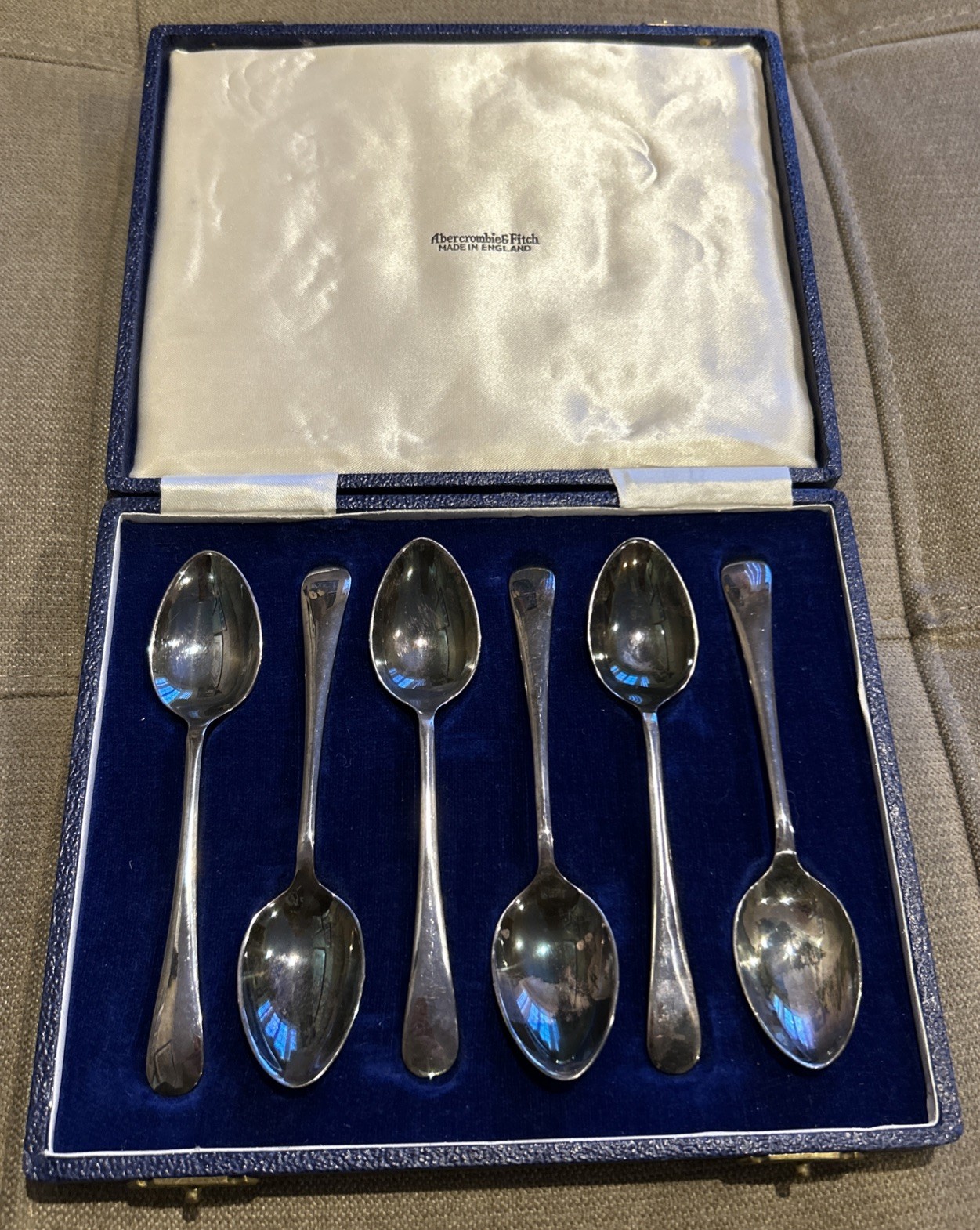 Vintage Abercrombie & Fitch Sliver Plated Spoons Made in England by Dixon Vintage Abercrombie & Fitch Sliver Plated Spoons Made in England by Dixon