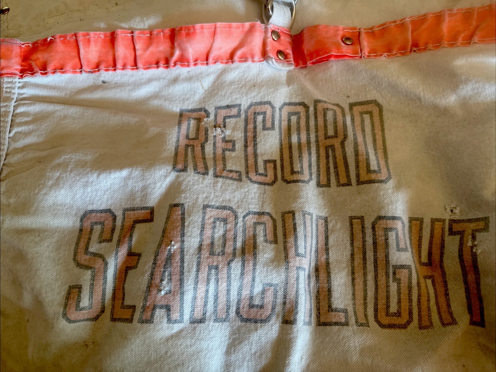 Vintage Newspaper Delivery Bag Double Pouch Record Searchlight REDDING CA.