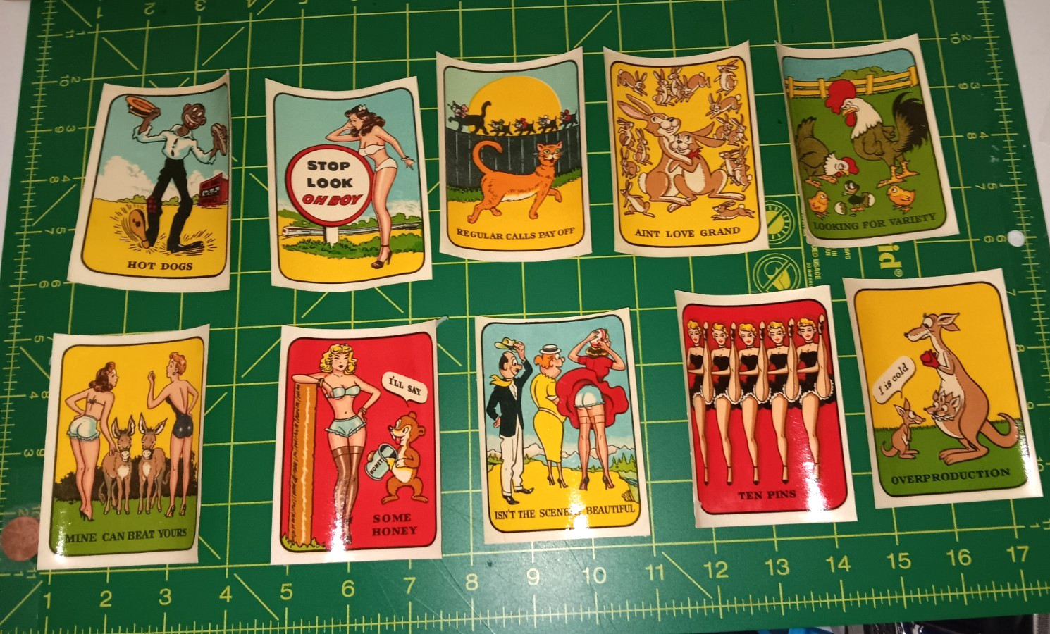 VINTAGE ORIGINAL 1950s LOT  OF 10 AS PICTURED WATERSLIDE DECAL