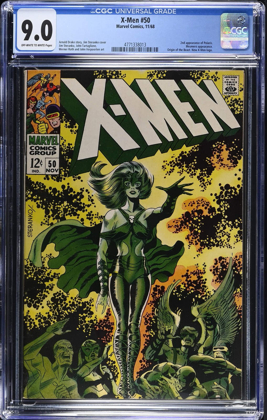 X-Men #50 CGC 9.0 Off-White to White Pages