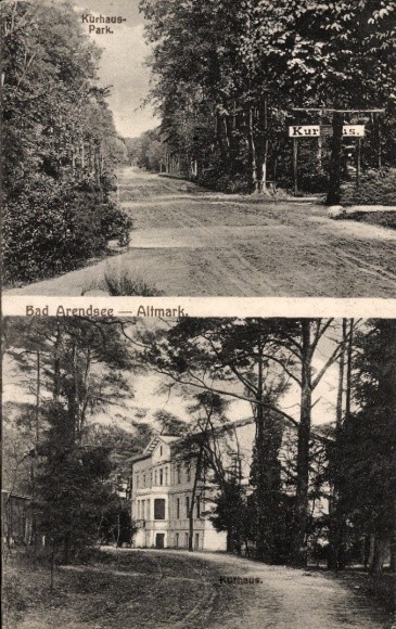 Postcard Bad Arendsee in Altmark, Kurhaus Park, Kurhaus - 5169593