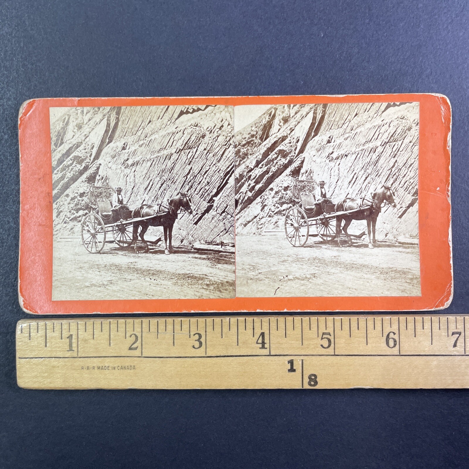 Horse Carriage Stereoview L.P. Vallee Quebec City Canada Calèche 1870s