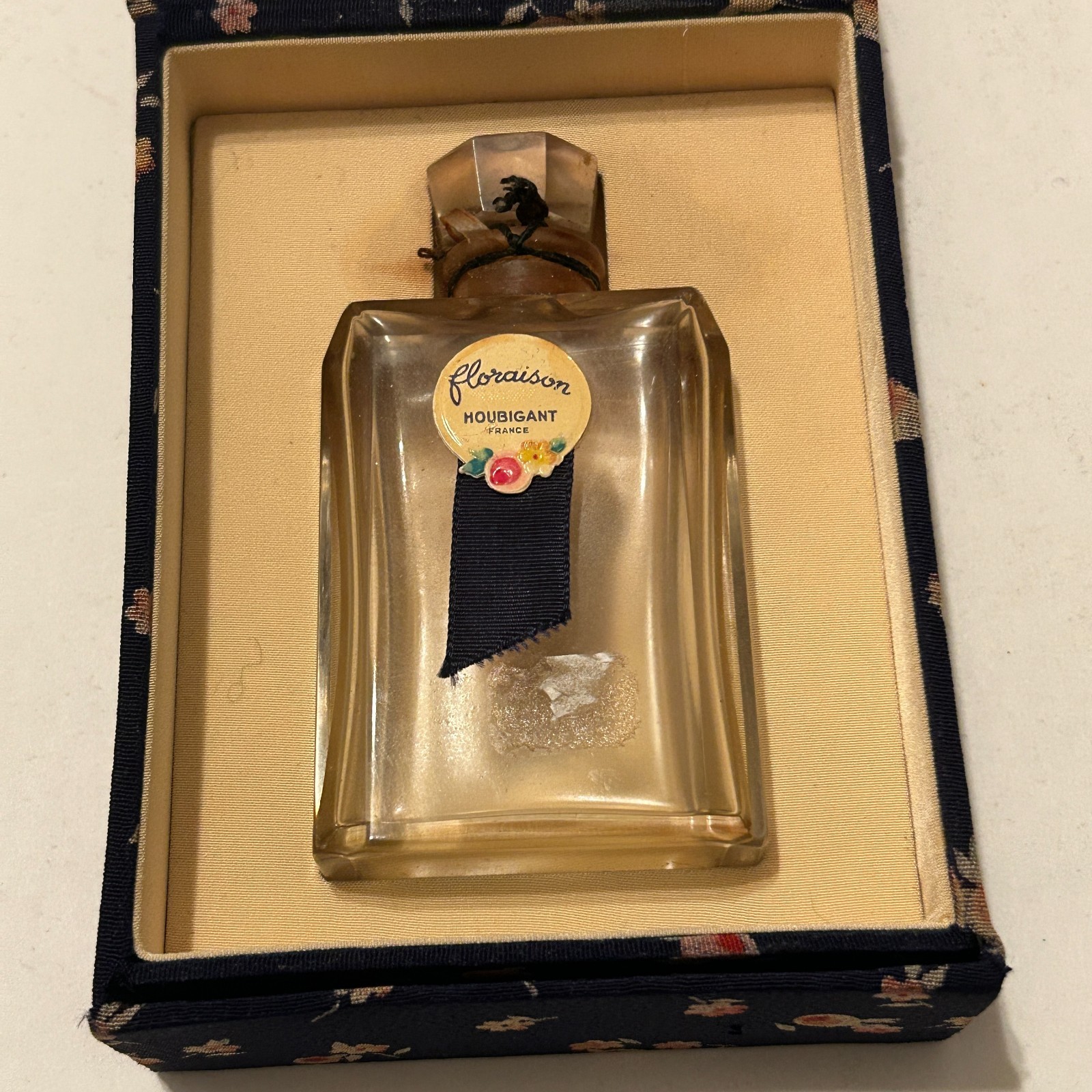 RARE Houbigant Floraison Empty Perfume Scent Bottle 1930s France w Box