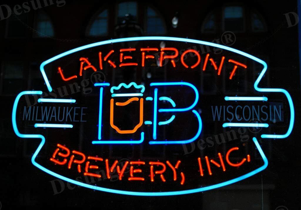 New Lakefront Brewery WI B Beer Bar Light Lamp Neon Sign 24\