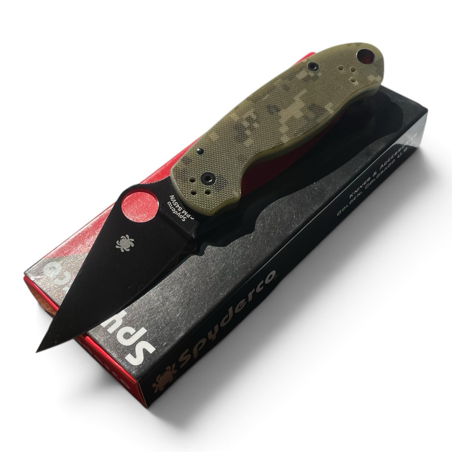Spyderco Para 3 C223GPCMOBK CPM-S45VN DLC Blade Camo G10 USA Folding Knife USA