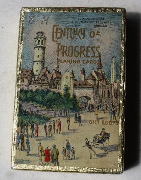 Century Of Progress Chicago 1934 World\'s Fair Belgian Village Deck Playing Card+