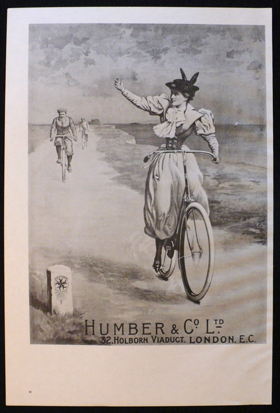 Humber Bicycle London Vintage Poster 1973 Print Repro