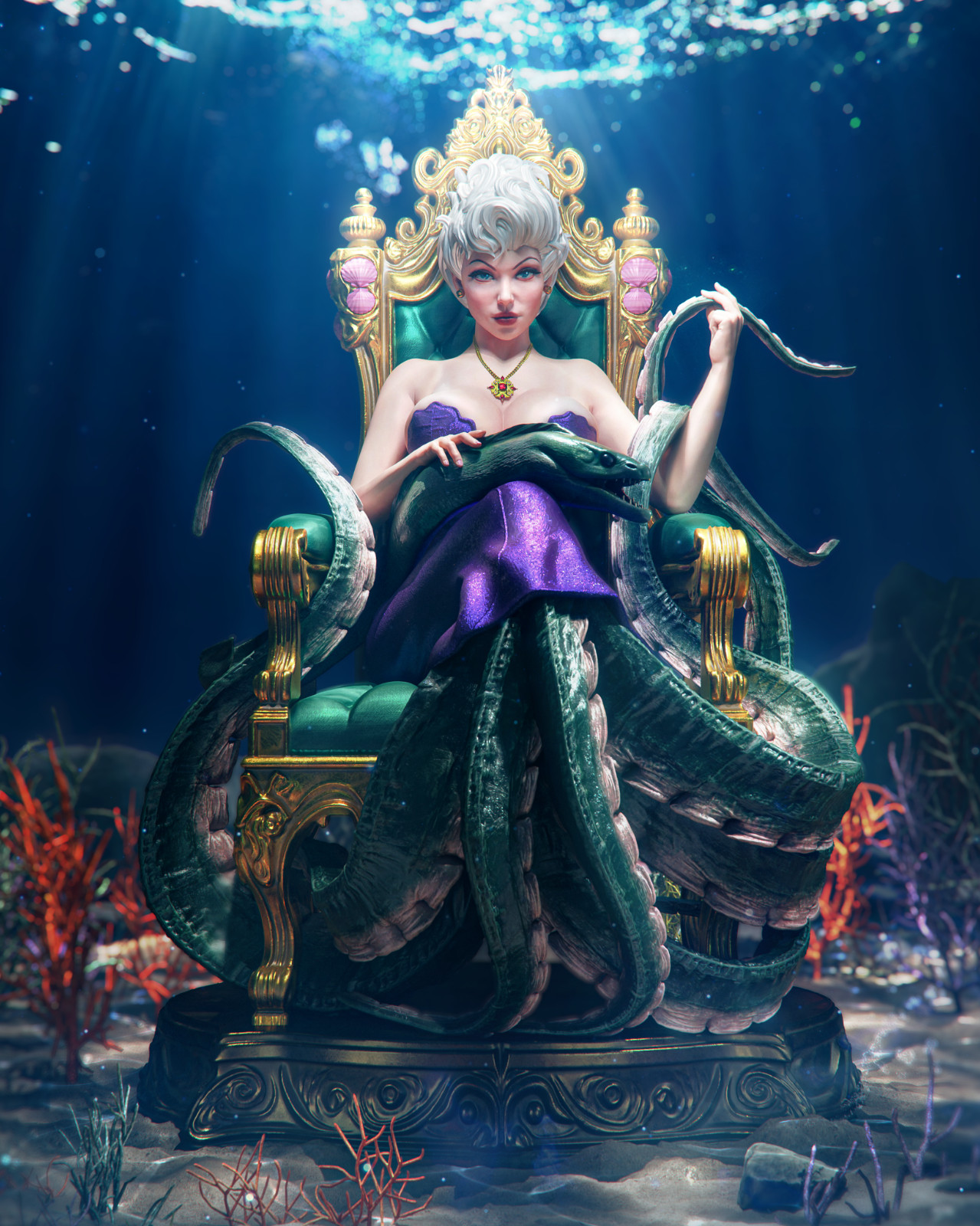 1:6 Ursula Sea Witch UNPAINTED Resin Garage Kit Figure Statue